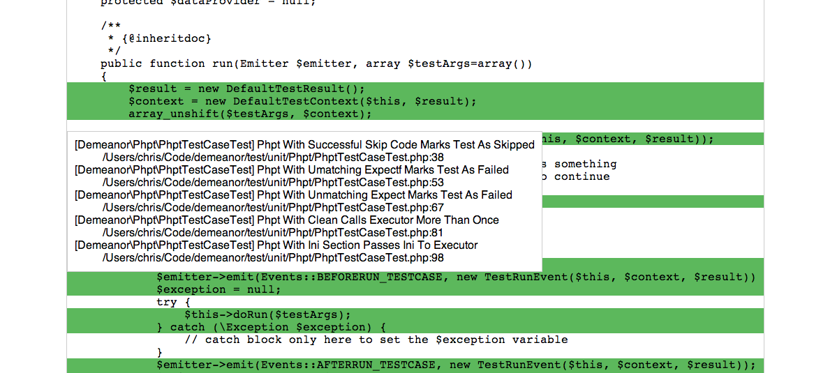 Sample Coverage of a Single File